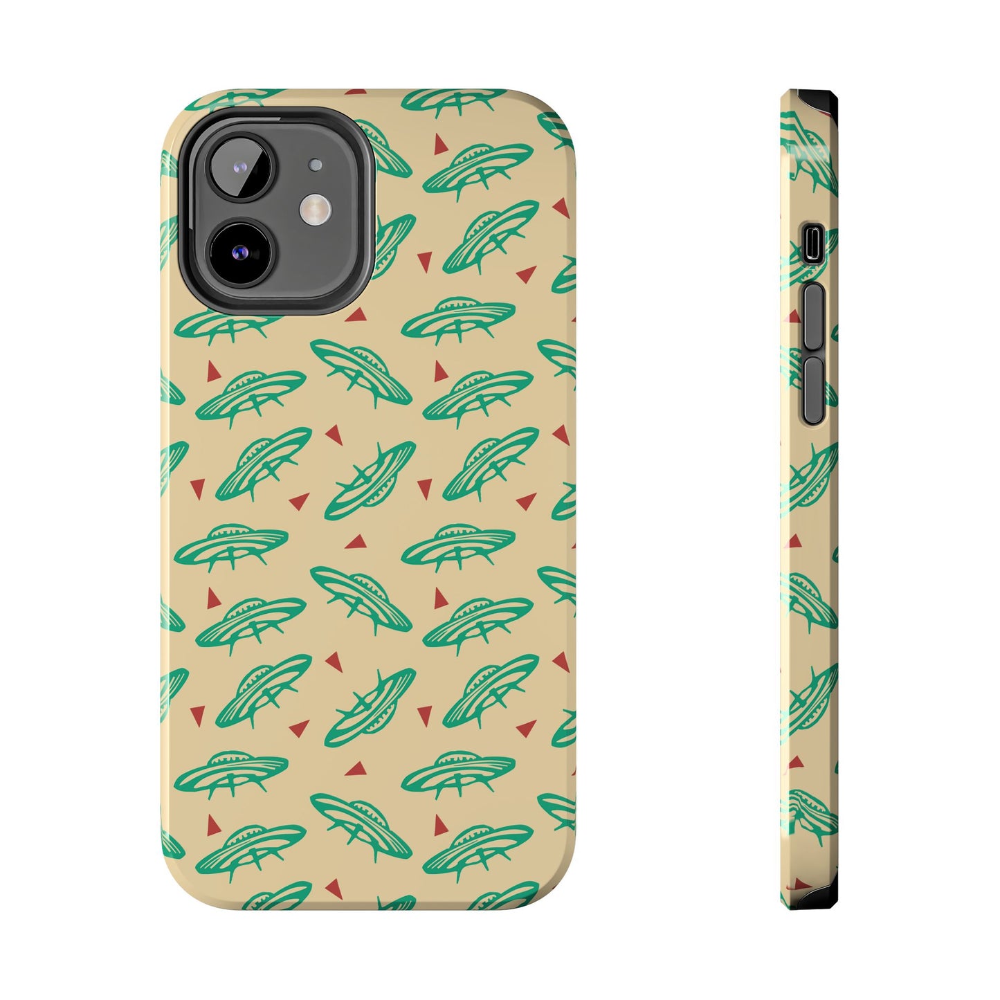 Retro Colored Geometric UFO Tough Phone Case - Desert Western UFO Accessories