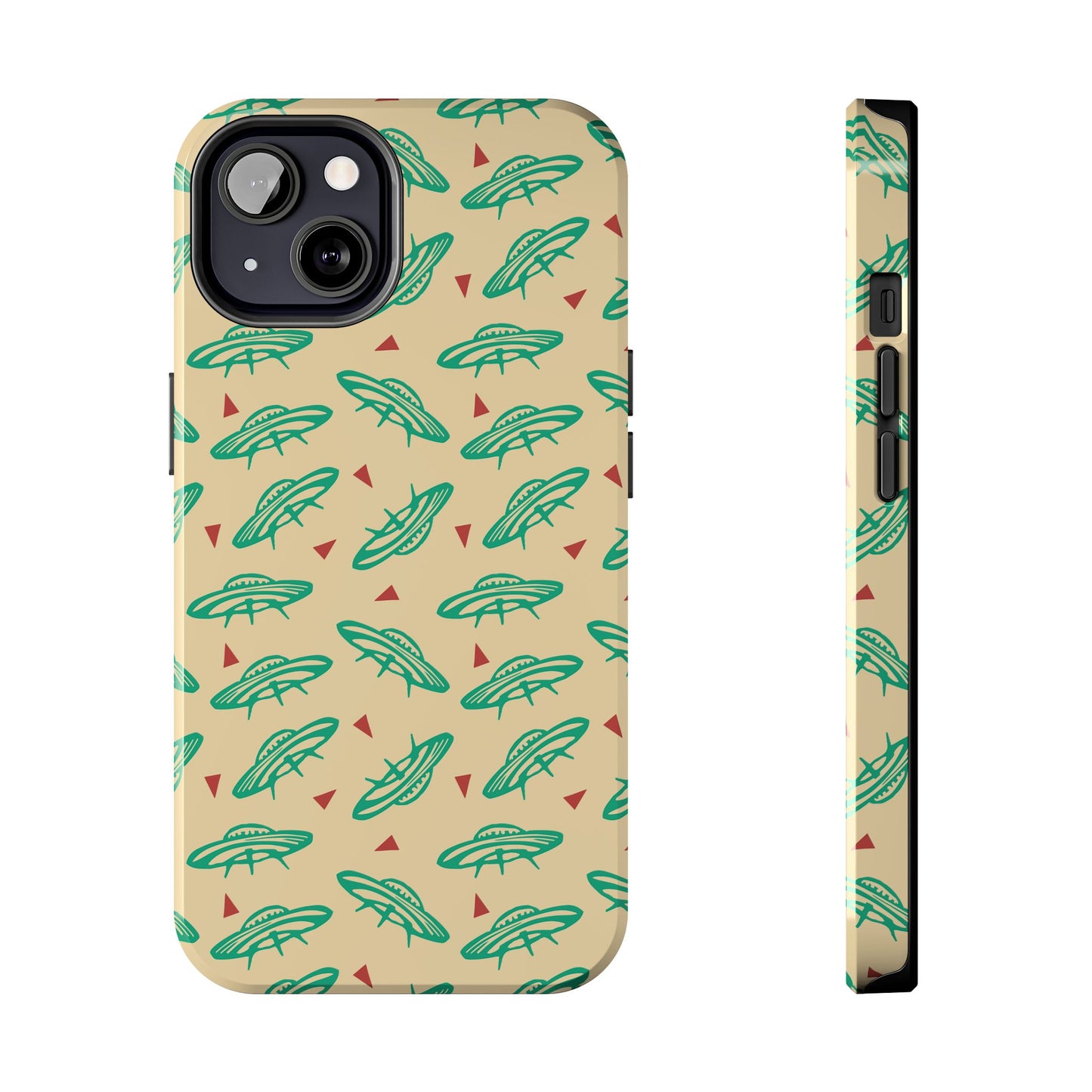 Retro Colored Geometric UFO Tough Phone Case - Desert Western UFO Accessories