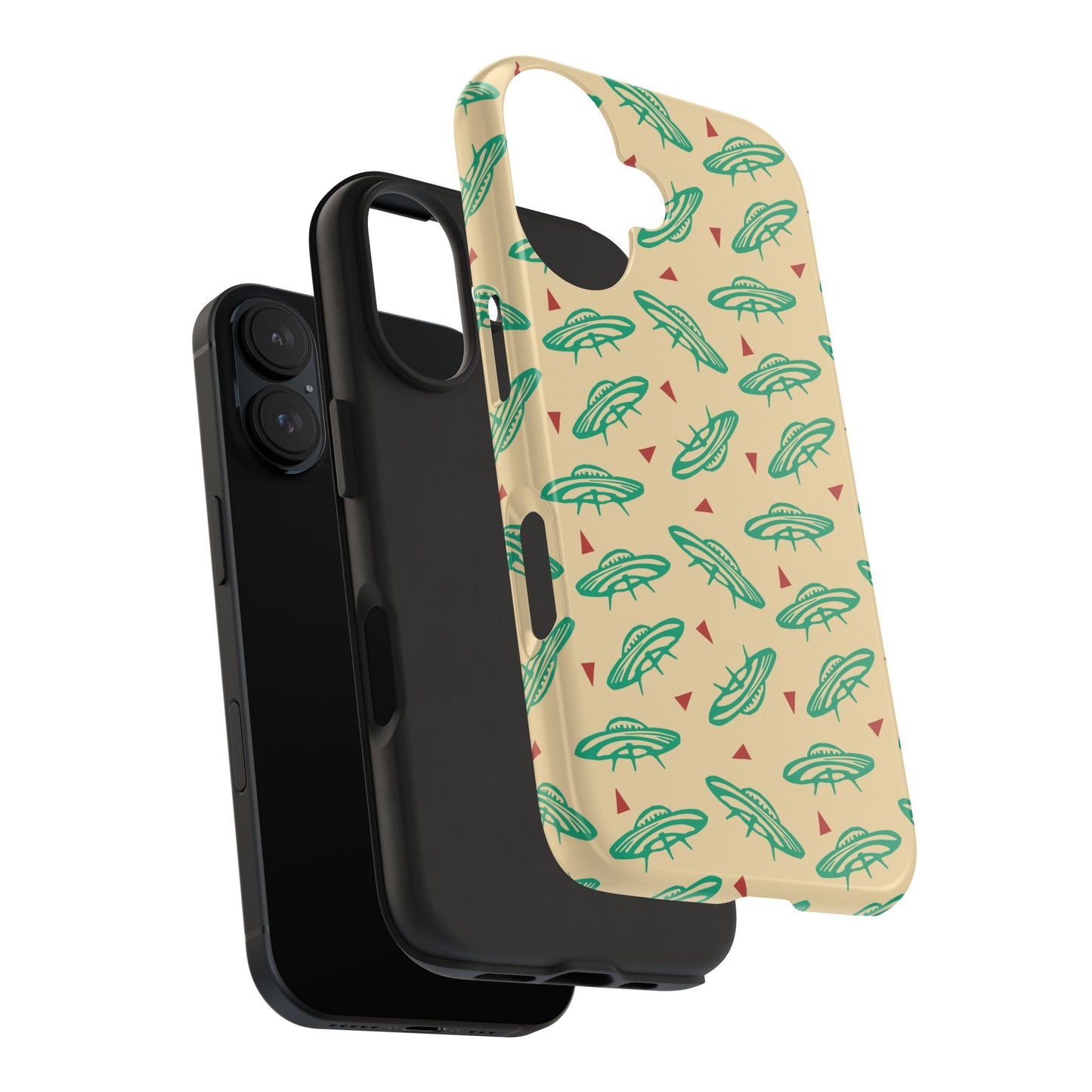Retro Colored Geometric UFO Tough Phone Case - Desert Western UFO Accessories
