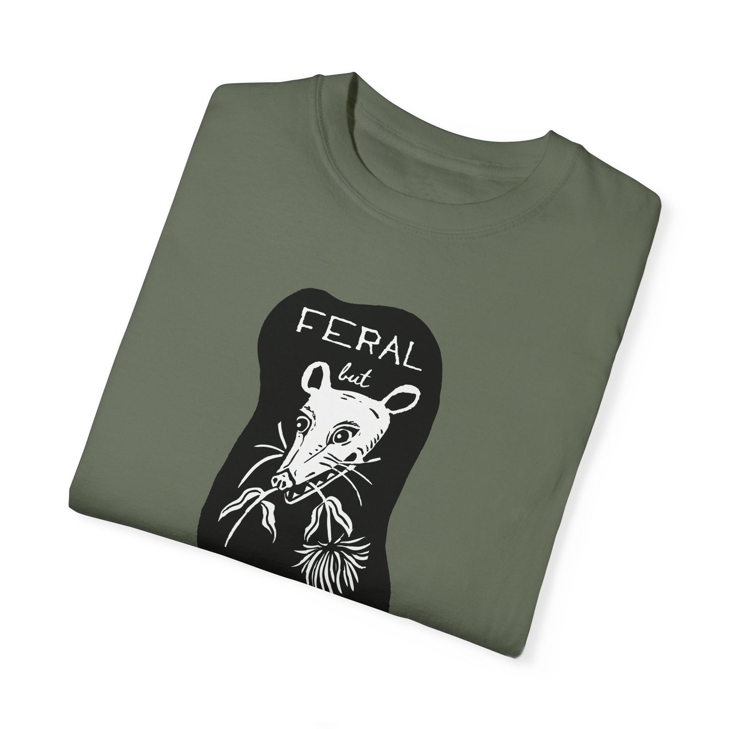 Feral but Friendly Unisex Jersey Tee - Funny Opossum Graphic T-Shirt for Feral Girl Summer