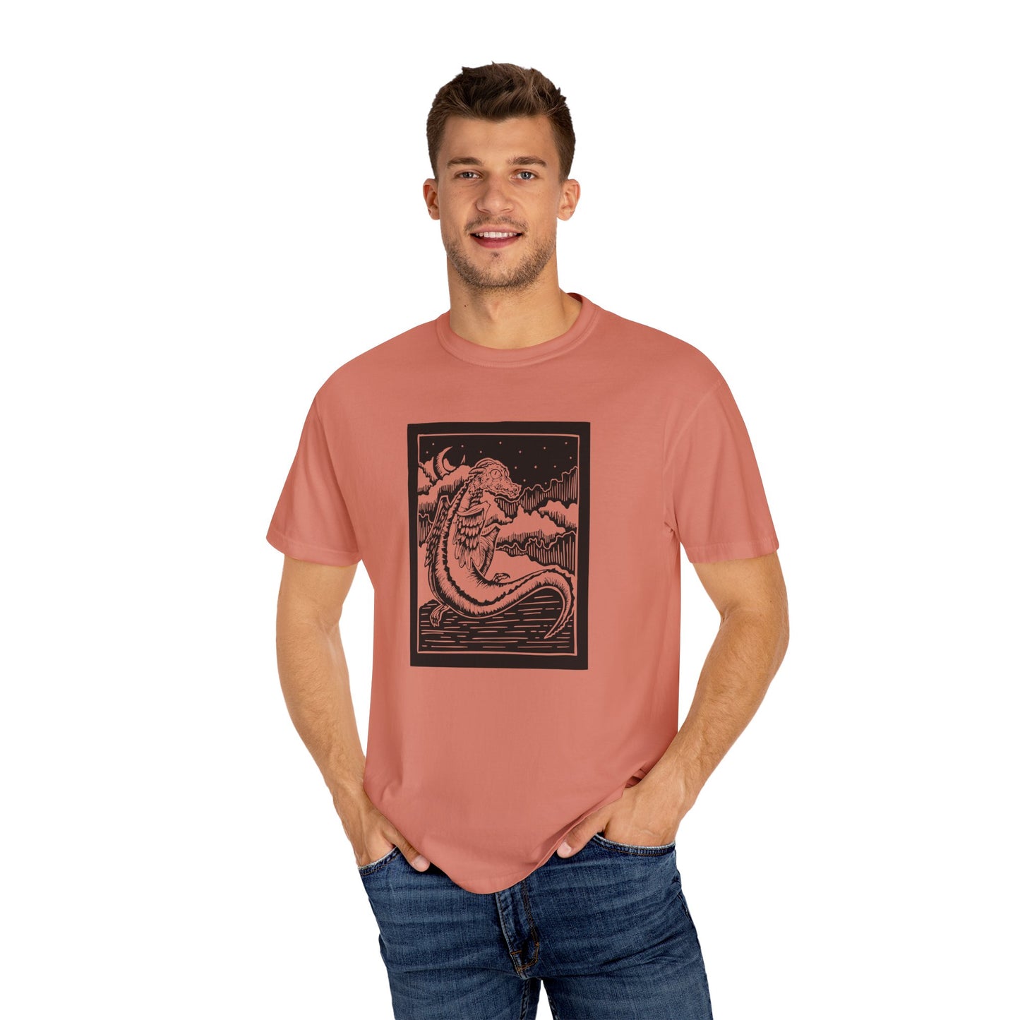 Unisex Graphic T-shirt with Celestial Design, Moon and Stars Night Sky Tee for Dreamers, Casual Wear, Gift for Astrology Lovers