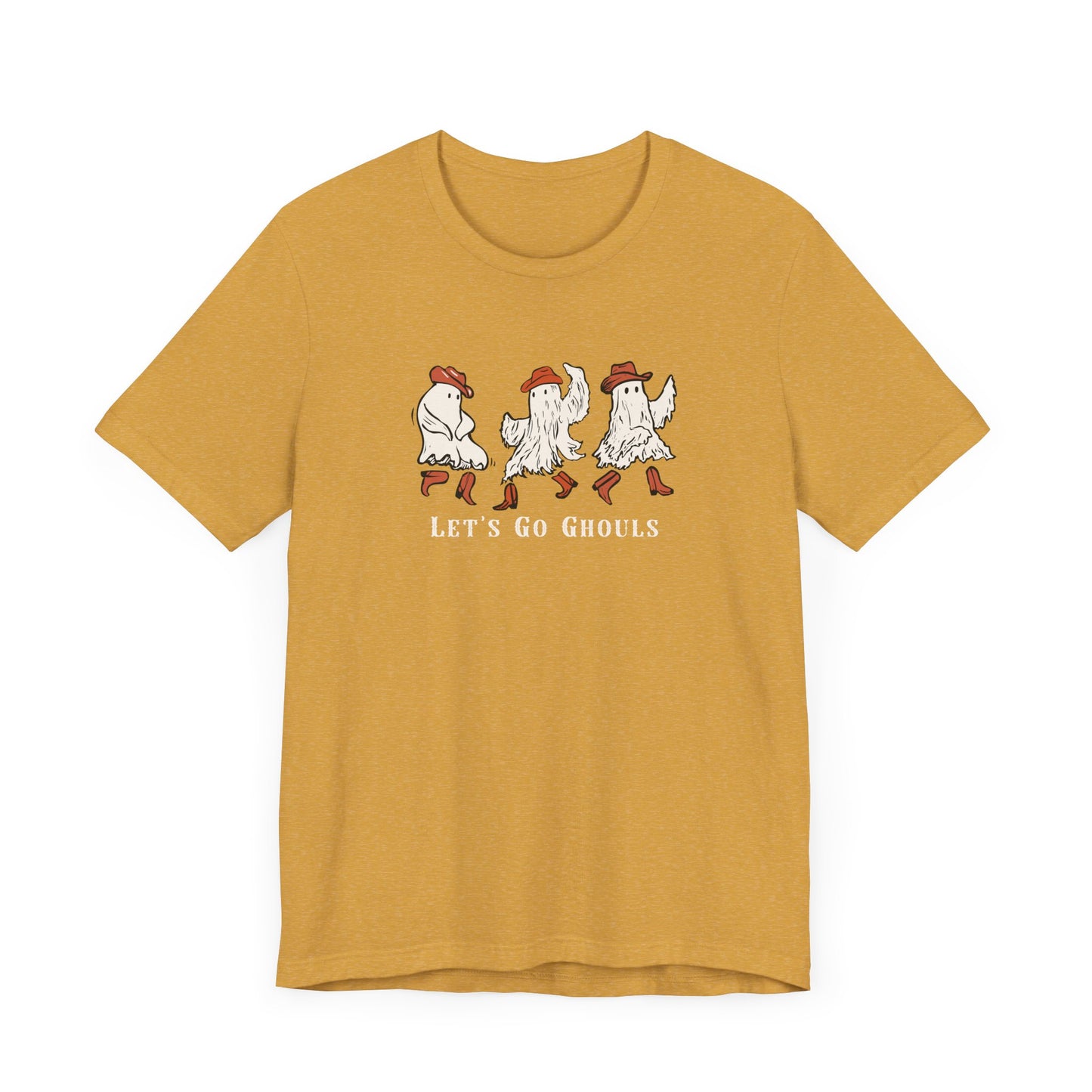 Spooky Fun Let's Go Ghouls Ghost Tee - Halloween Shirt, Casual Wear, Cute Ghost Design, Trick or Treat, Ghouls Tee