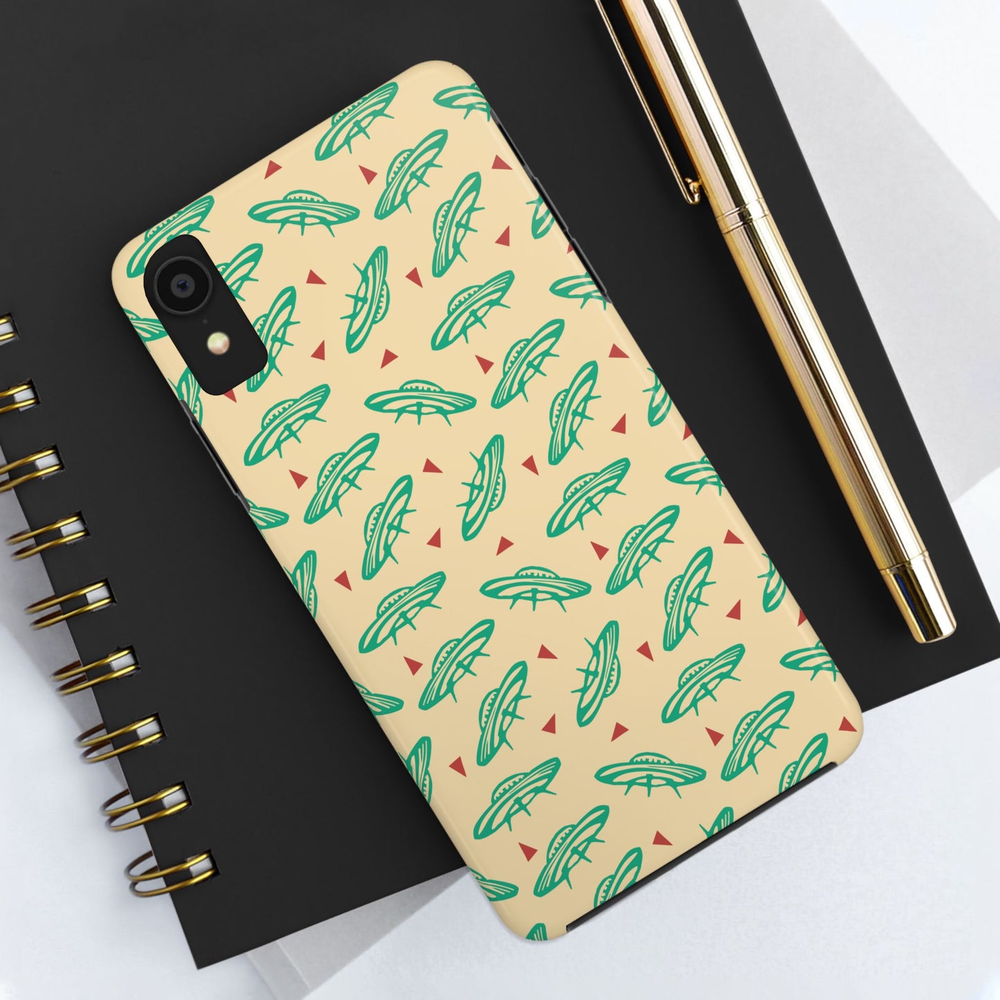 Retro Colored Geometric UFO Tough Phone Case - Desert Western UFO Accessories