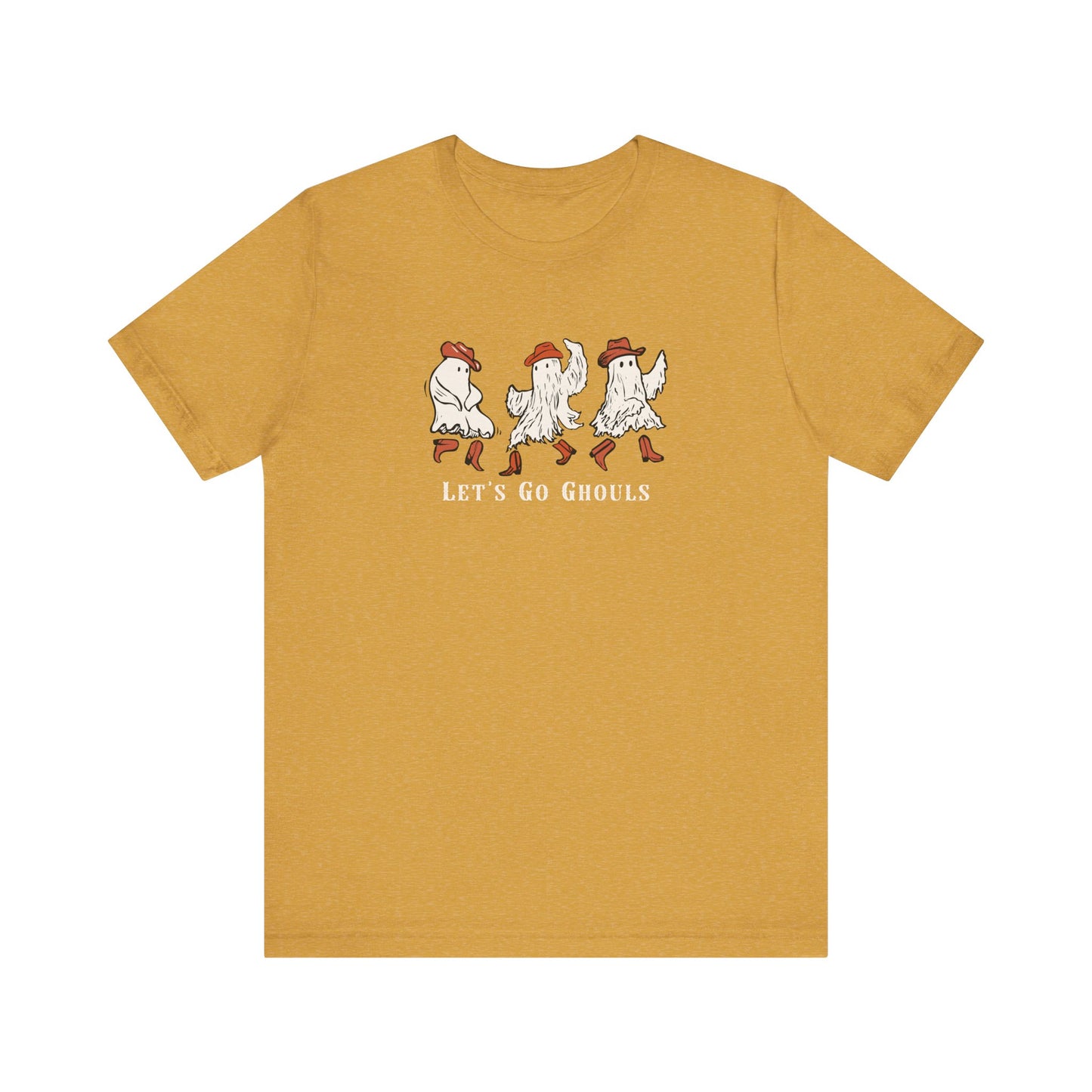 Spooky Fun Let's Go Ghouls Ghost Tee - Halloween Shirt, Casual Wear, Cute Ghost Design, Trick or Treat, Ghouls Tee