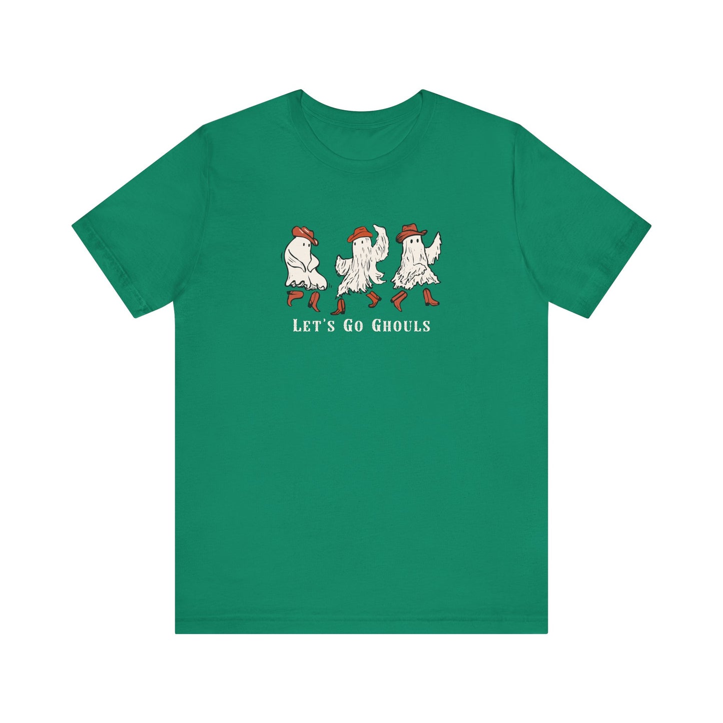 Spooky Fun Let's Go Ghouls Ghost Tee - Halloween Shirt, Casual Wear, Cute Ghost Design, Trick or Treat, Ghouls Tee