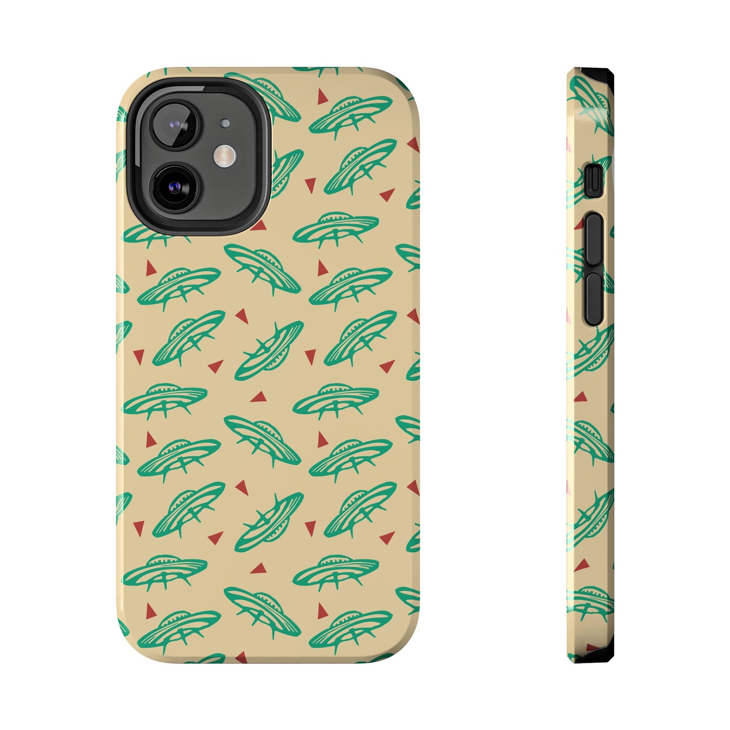 Retro Colored Geometric UFO Tough Phone Case - Desert Western UFO Accessories