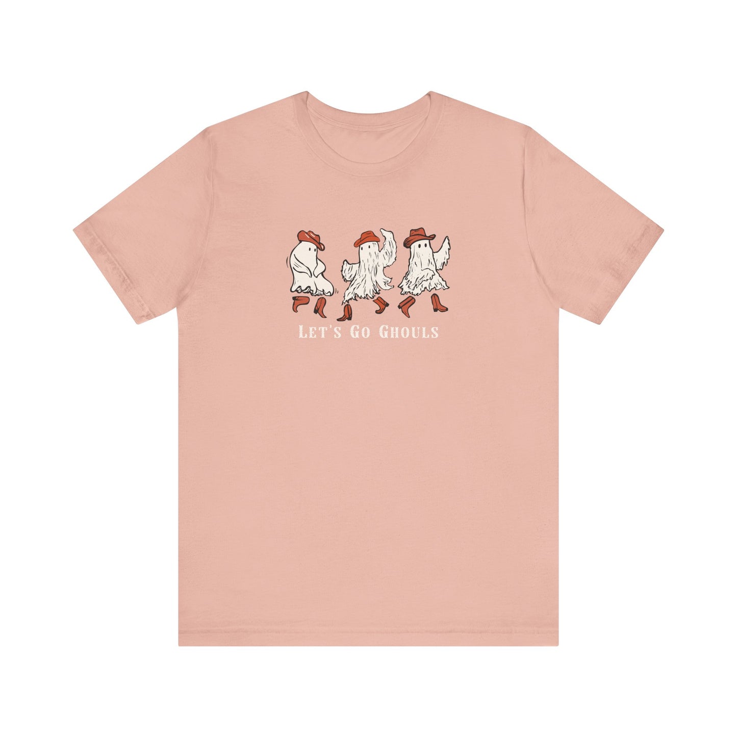 Spooky Fun Let's Go Ghouls Ghost Tee - Halloween Shirt, Casual Wear, Cute Ghost Design, Trick or Treat, Ghouls Tee