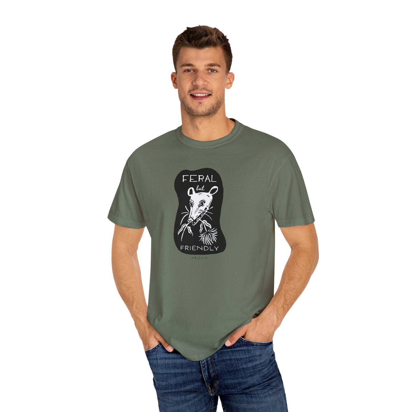 Feral but Friendly Unisex Jersey Tee - Funny Opossum Graphic T-Shirt for Feral Girl Summer