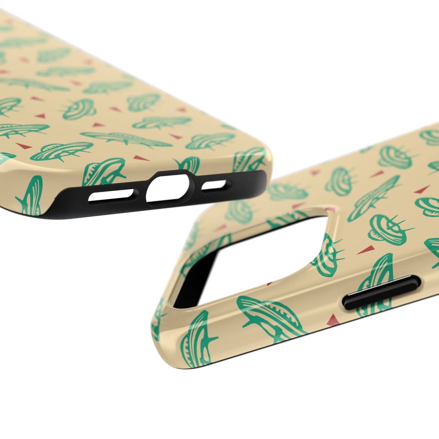 Retro Colored Geometric UFO Tough Phone Case - Desert Western UFO Accessories
