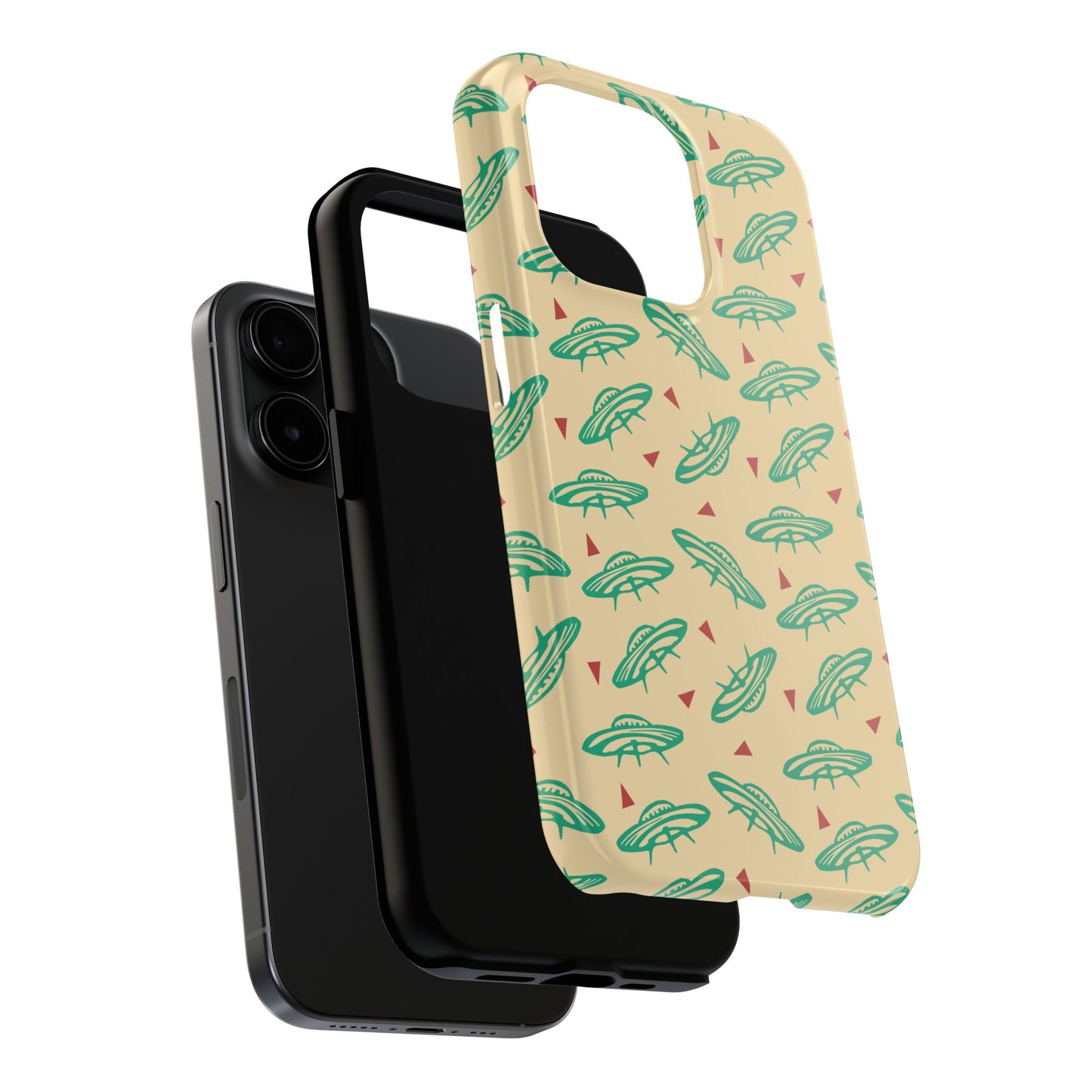 Retro Colored Geometric UFO Tough Phone Case - Desert Western UFO Accessories