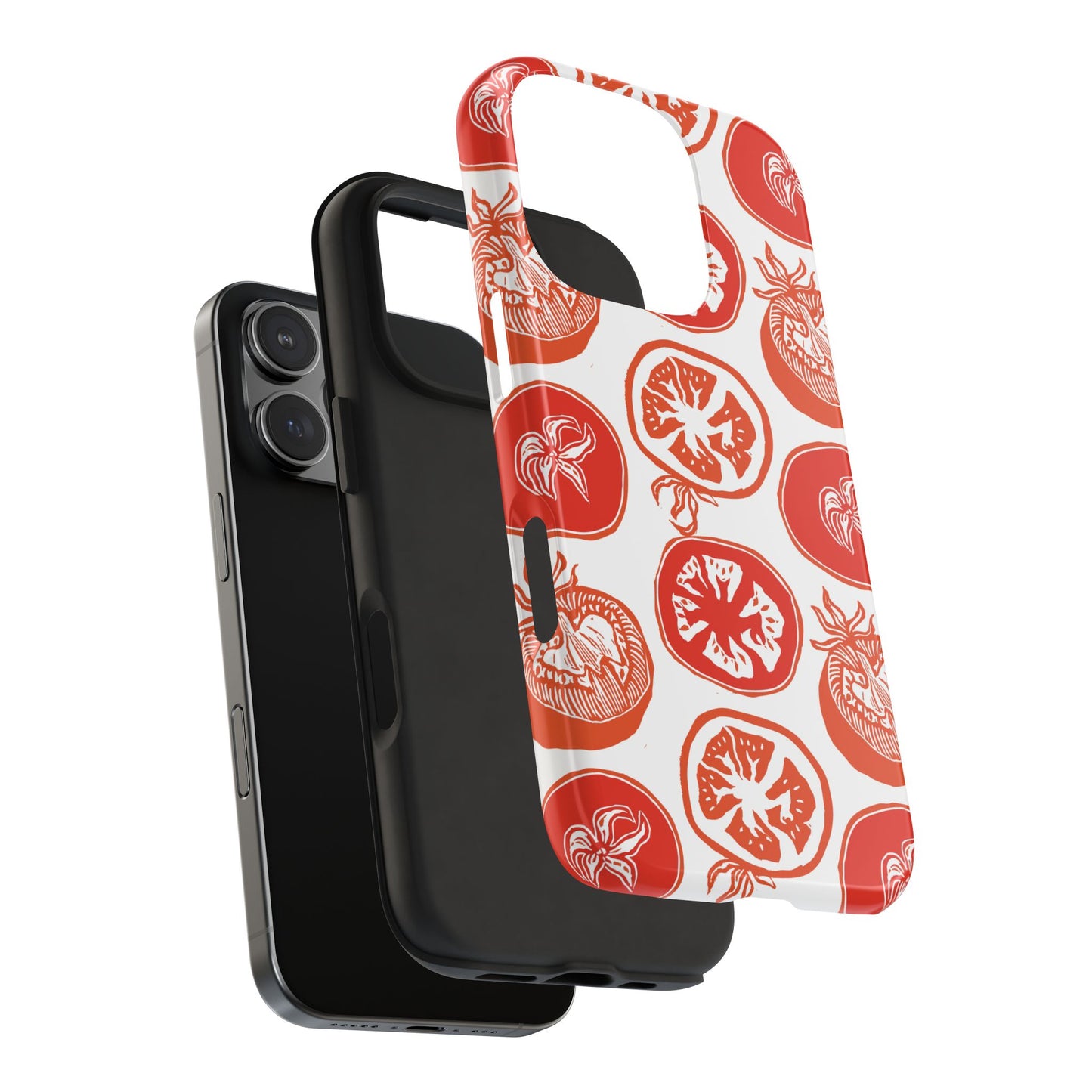 Cottagecore Folk Art Tomato Phone Case - Phone Case for Gardeners and Vegetarians