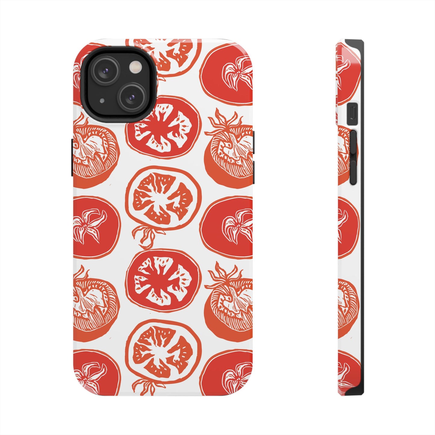 Cottagecore Folk Art Tomato Phone Case - Phone Case for Gardeners and Vegetarians