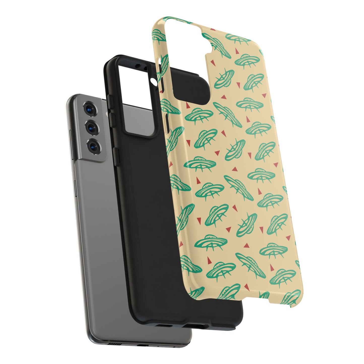 Retro Colored Geometric UFO Tough Phone Case - Desert Western UFO Accessories