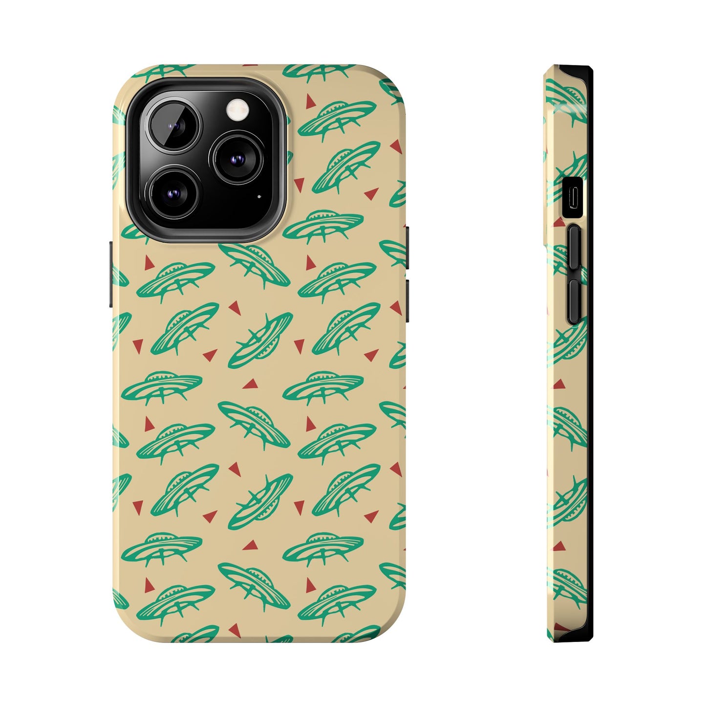 Retro Colored Geometric UFO Tough Phone Case - Desert Western UFO Accessories
