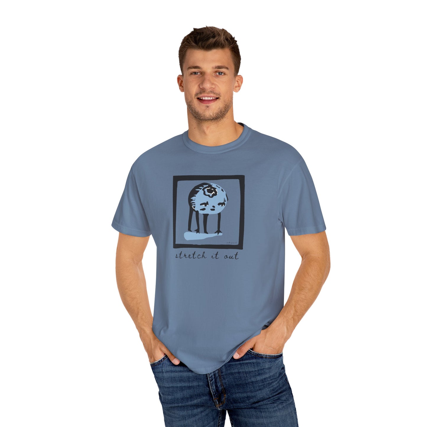 Cute Blueberry Graphic T-Shirt - Funny Yoga Tshirt