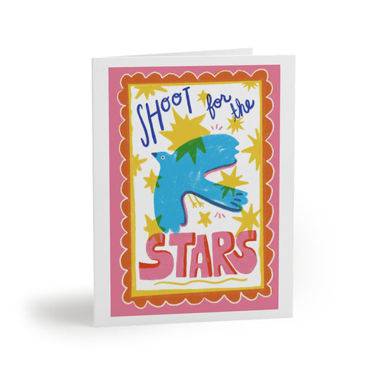 Colorful Greeting Cards - Shoot for the Stars, Inspirational Note Cards for Every Occasion, Fun Art Prints, Gift Tags, Birthday Cards
