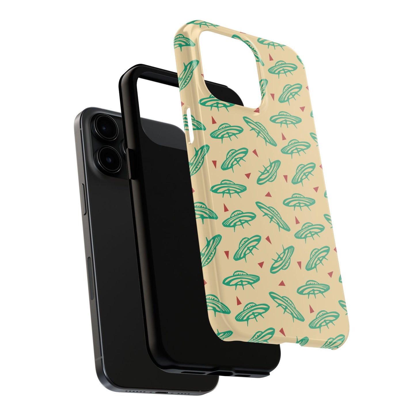 Retro Colored Geometric UFO Tough Phone Case - Desert Western UFO Accessories