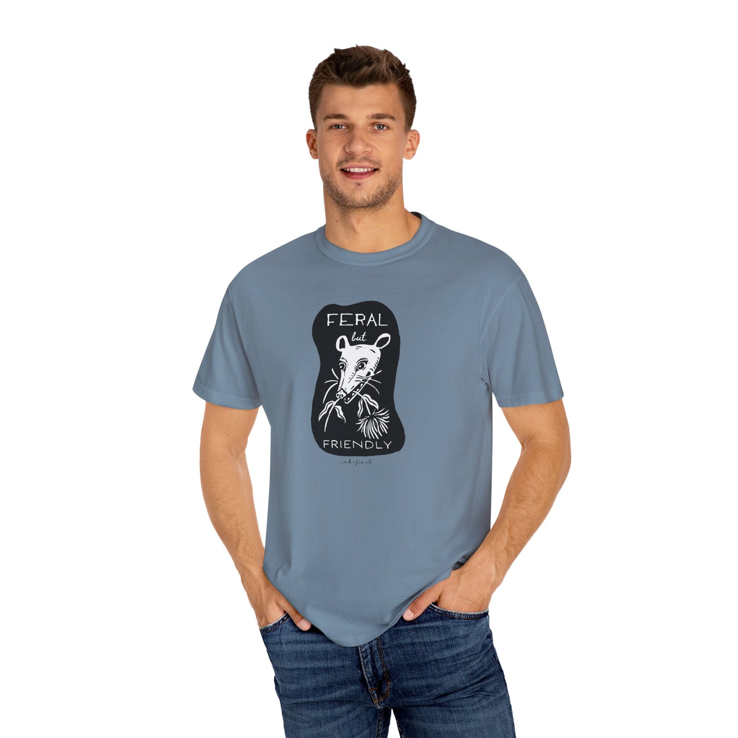 Feral but Friendly Unisex Jersey Tee - Funny Opossum Graphic T-Shirt for Feral Girl Summer