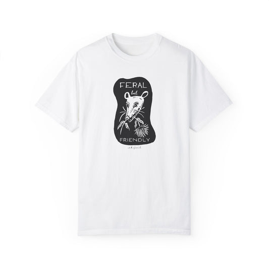 Feral but Friendly Unisex Jersey Tee - Funny Opossum Graphic T-Shirt for Feral Girl Summer