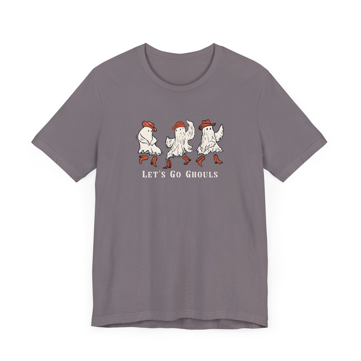 Spooky Fun Let's Go Ghouls Ghost Tee - Halloween Shirt, Casual Wear, Cute Ghost Design, Trick or Treat, Ghouls Tee