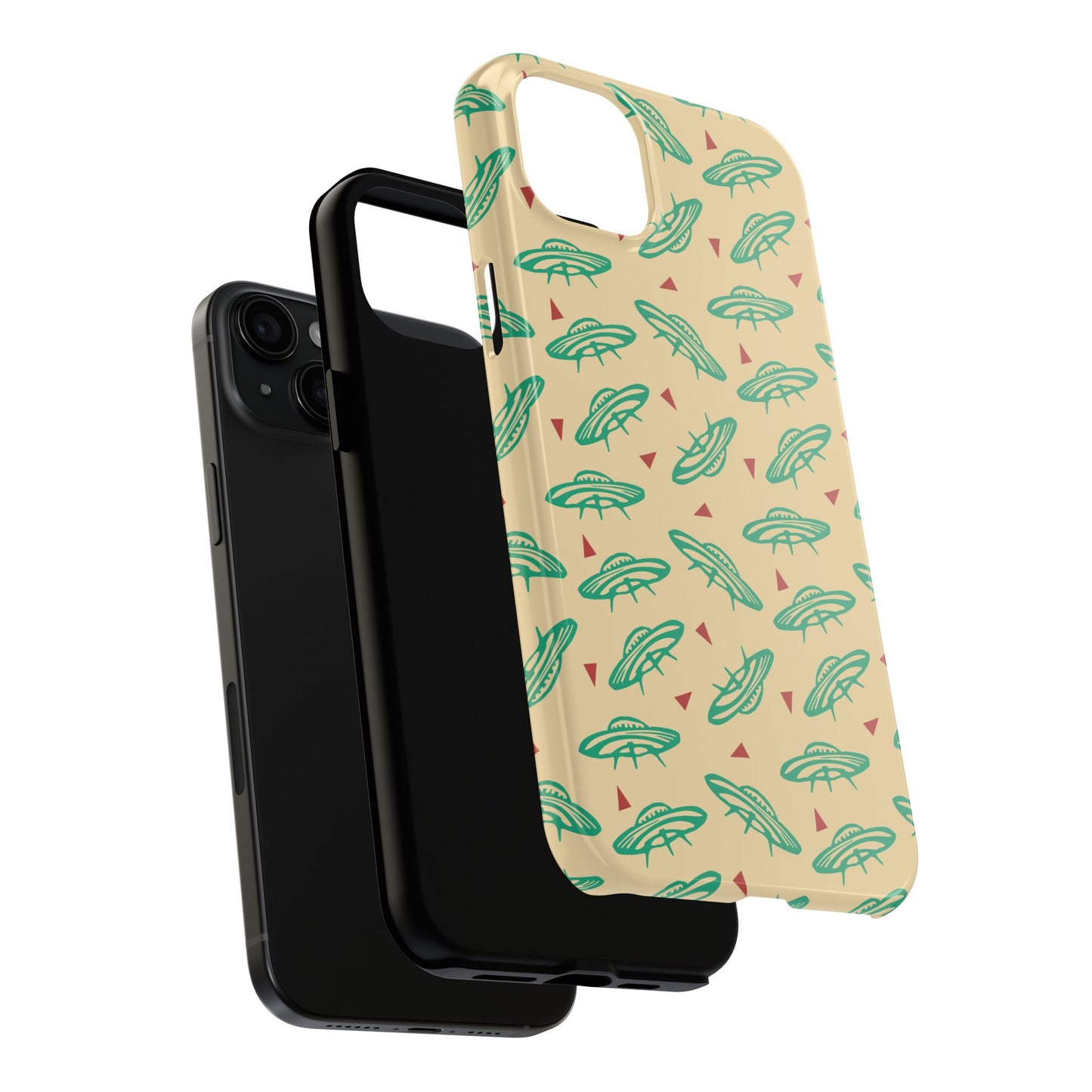 Retro Colored Geometric UFO Tough Phone Case - Desert Western UFO Accessories