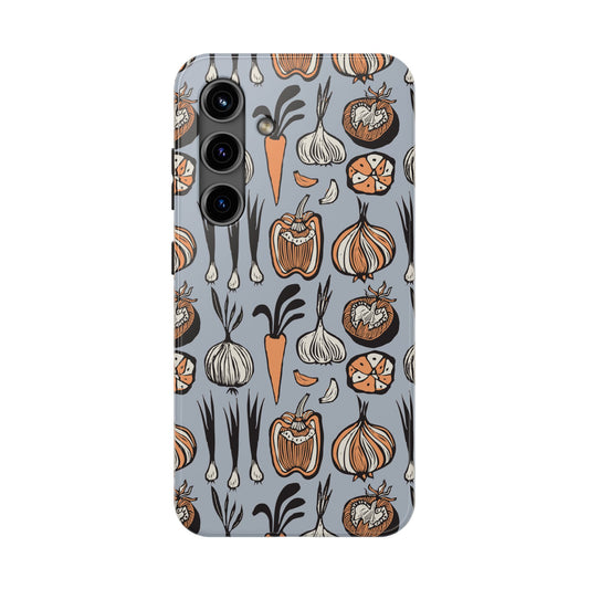 Cottagecore Folk Art Root Vegetable Phone Case - Phone Case for Gardeners and Vegetarians