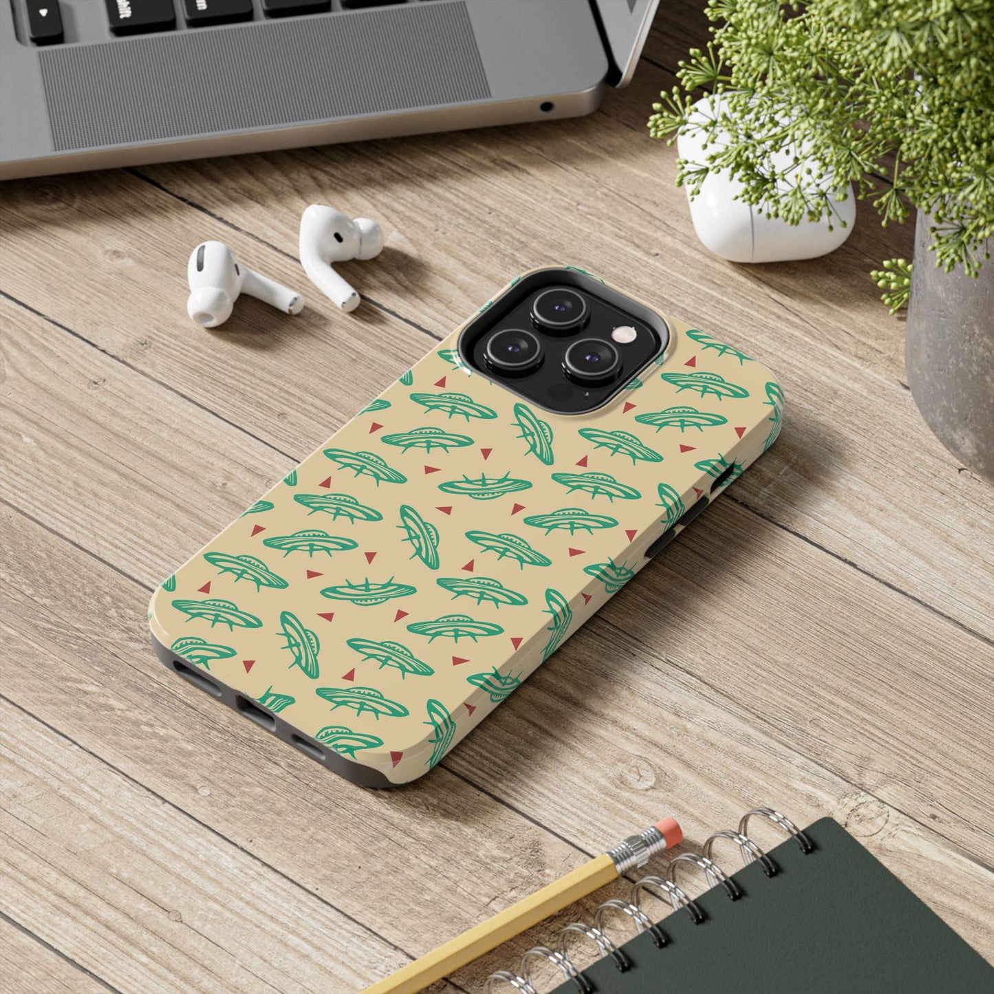 Retro Colored Geometric UFO Tough Phone Case - Desert Western UFO Accessories