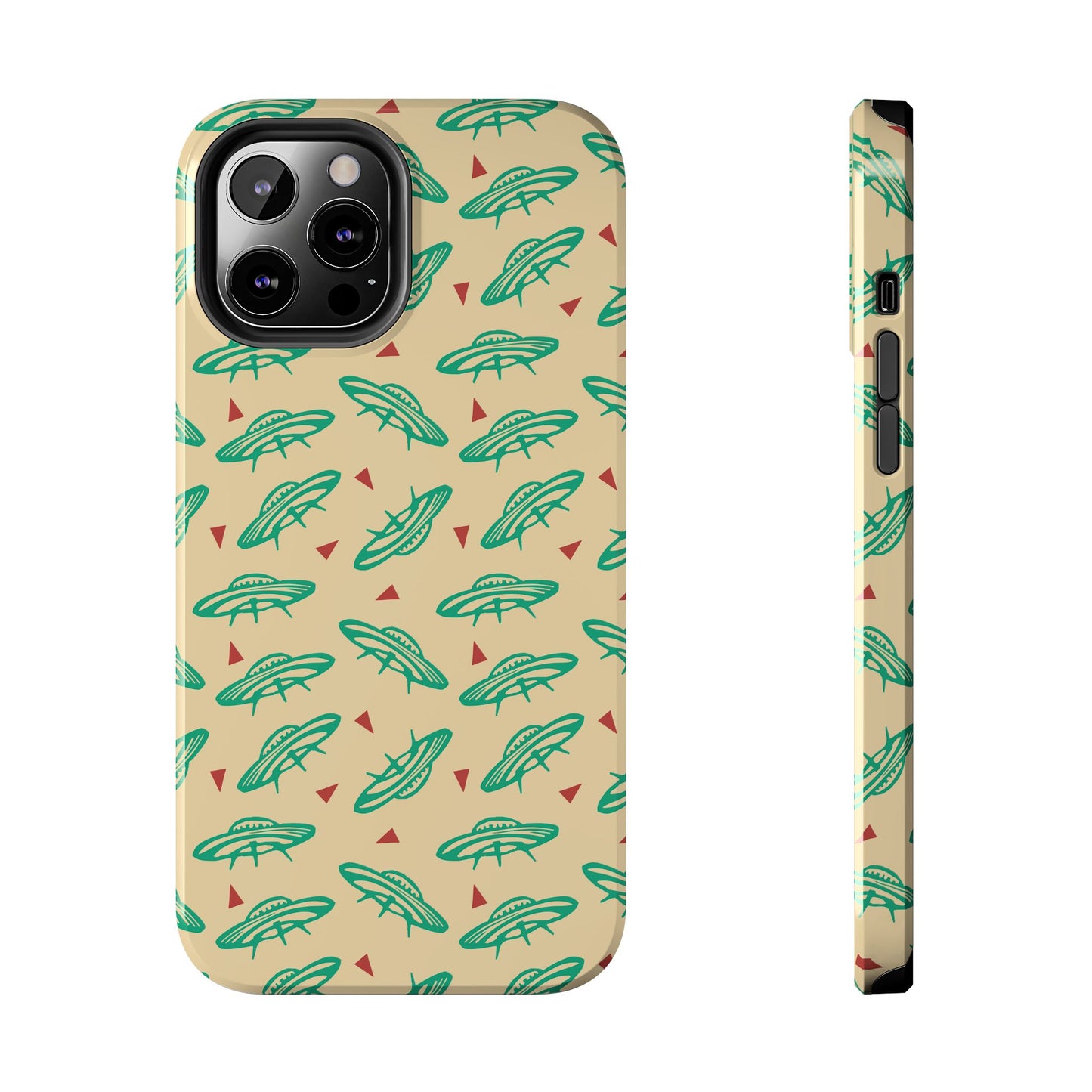 Retro Colored Geometric UFO Tough Phone Case - Desert Western UFO Accessories