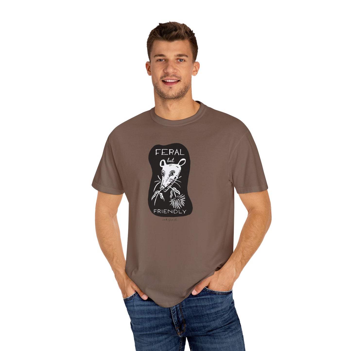 Feral but Friendly Unisex Jersey Tee - Funny Opossum Graphic T-Shirt for Feral Girl Summer