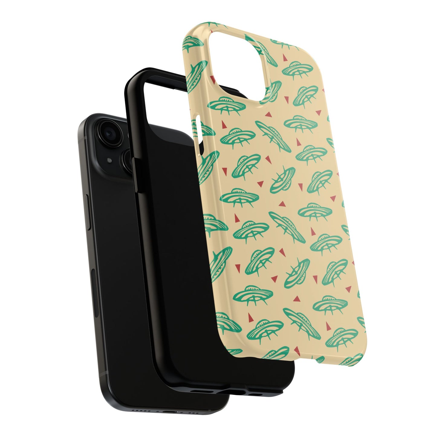 Retro Colored Geometric UFO Tough Phone Case - Desert Western UFO Accessories