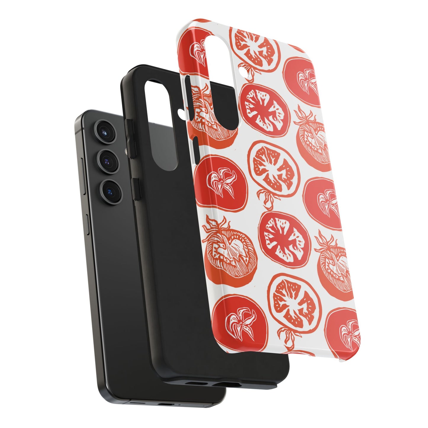 Cottagecore Folk Art Tomato Phone Case - Phone Case for Gardeners and Vegetarians