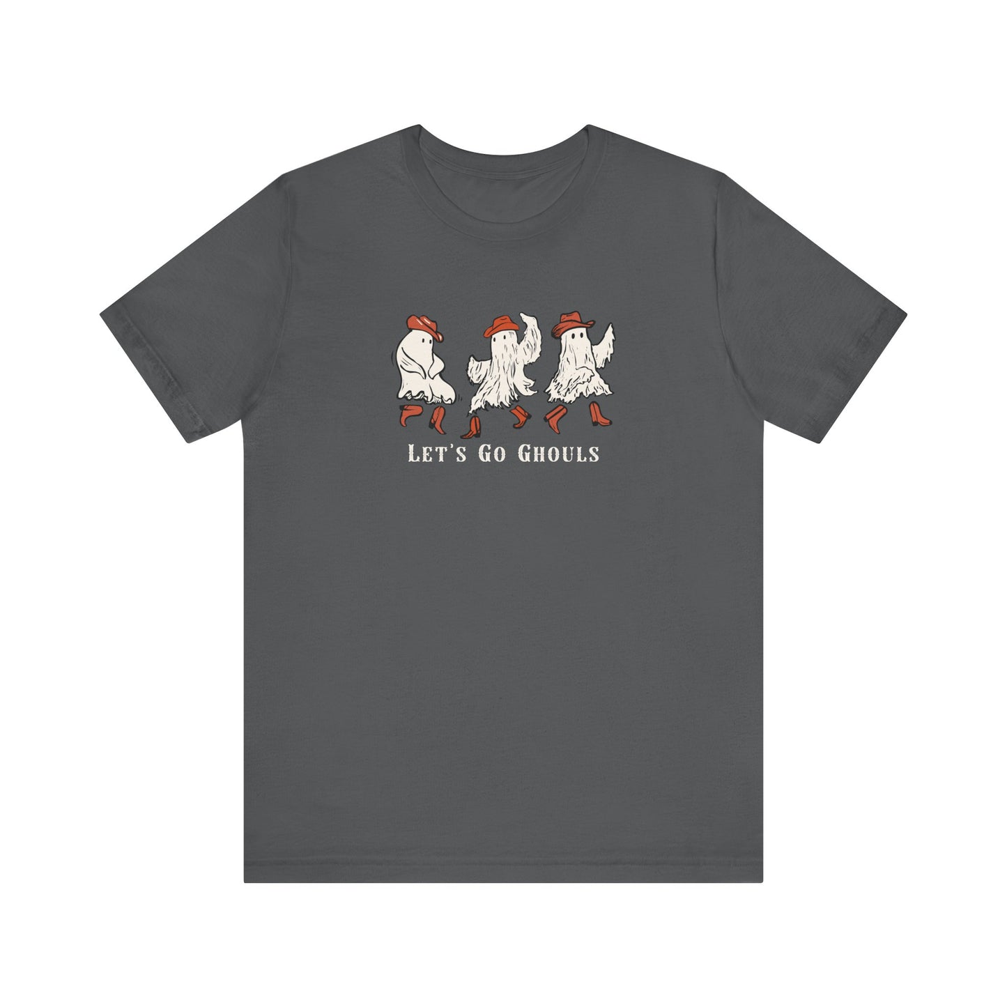 Spooky Fun Let's Go Ghouls Ghost Tee - Halloween Shirt, Casual Wear, Cute Ghost Design, Trick or Treat, Ghouls Tee