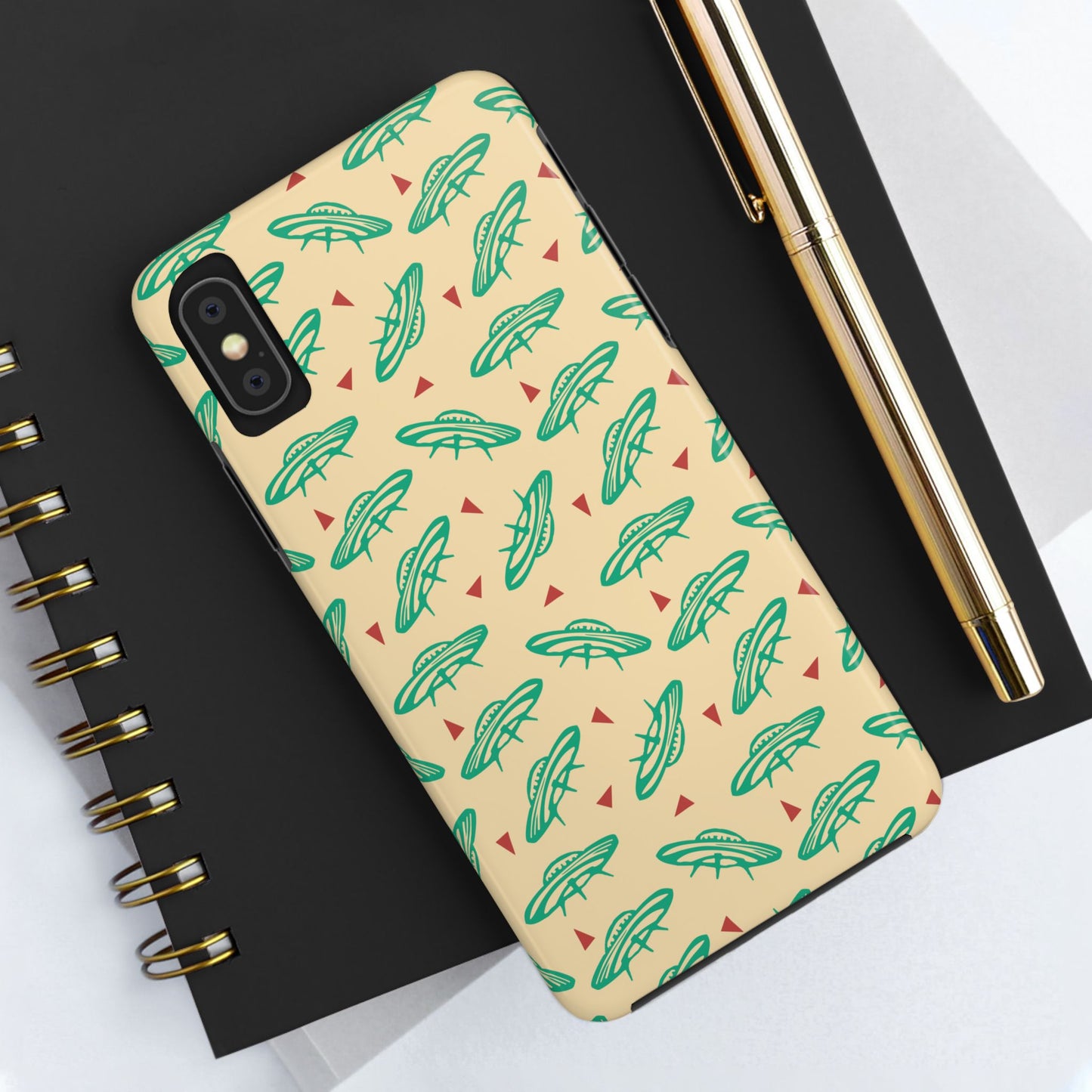 Retro Colored Geometric UFO Tough Phone Case - Desert Western UFO Accessories