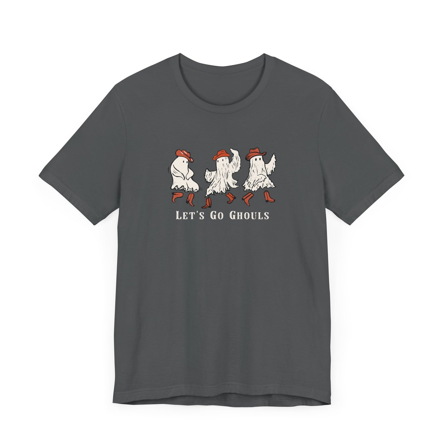 Spooky Fun Let's Go Ghouls Ghost Tee - Halloween Shirt, Casual Wear, Cute Ghost Design, Trick or Treat, Ghouls Tee