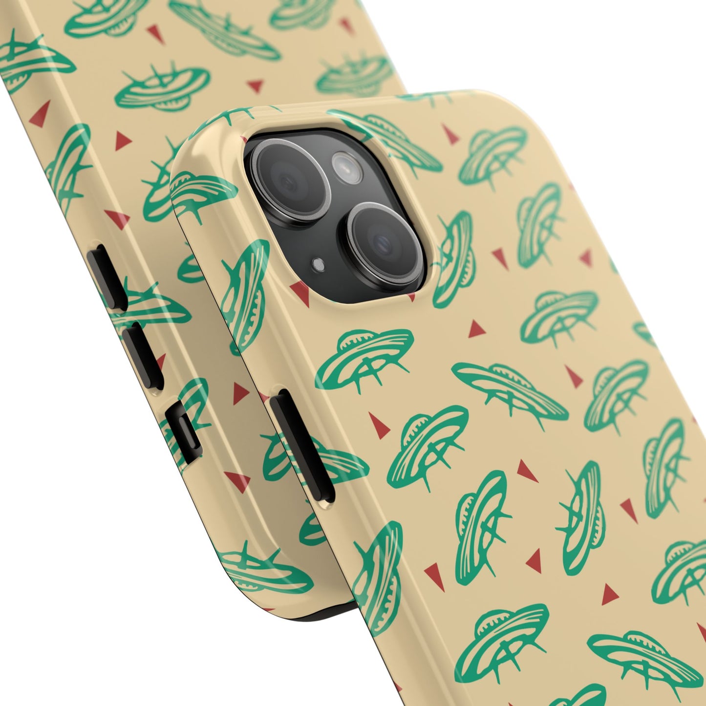 Retro Colored Geometric UFO Tough Phone Case - Desert Western UFO Accessories