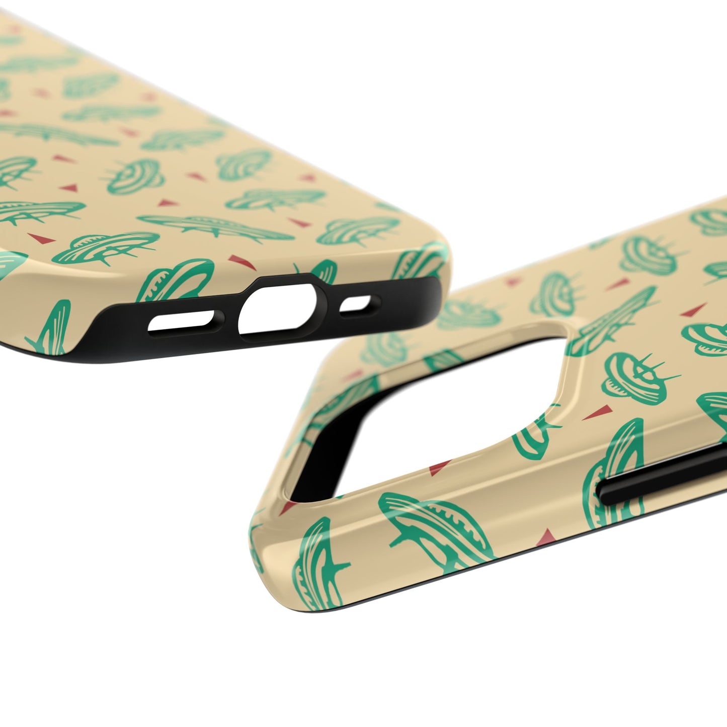 Retro Colored Geometric UFO Tough Phone Case - Desert Western UFO Accessories