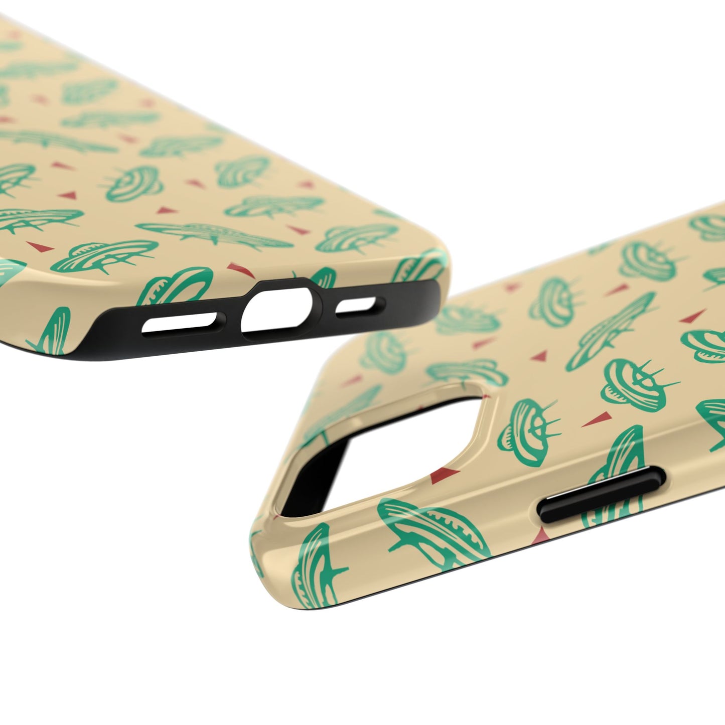 Retro Colored Geometric UFO Tough Phone Case - Desert Western UFO Accessories