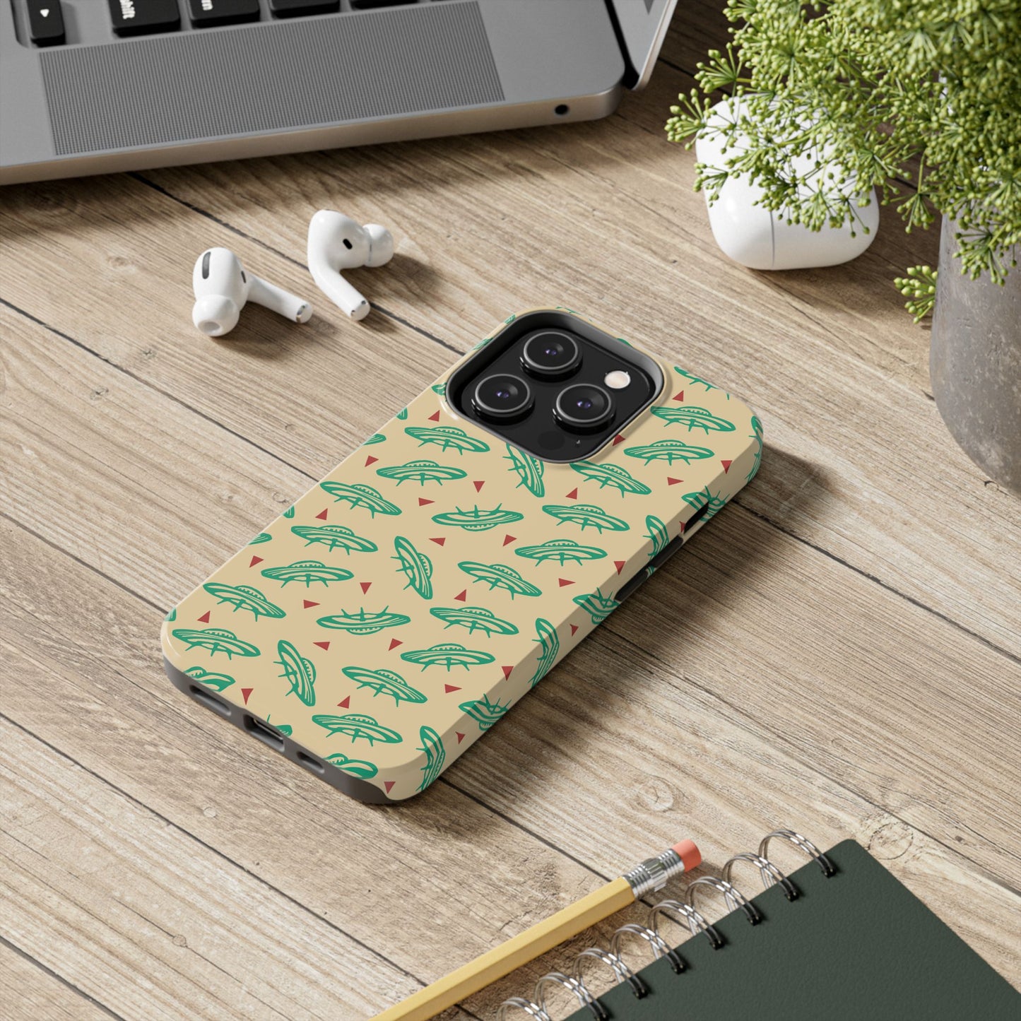 Retro Colored Geometric UFO Tough Phone Case - Desert Western UFO Accessories