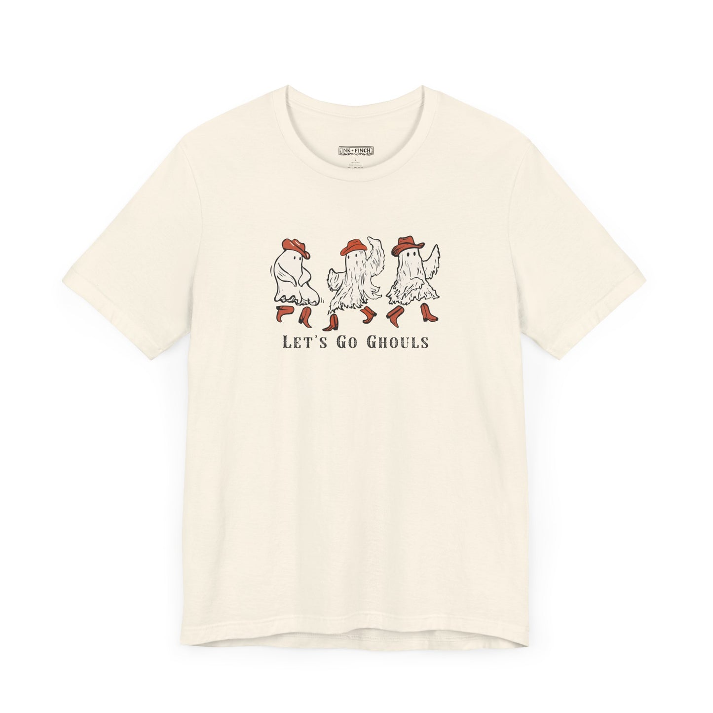 Spooky Fun Let's Go Ghouls Ghost Tee - Halloween Shirt, Casual Wear, Cute Ghost Design, Trick or Treat, Ghouls Tee