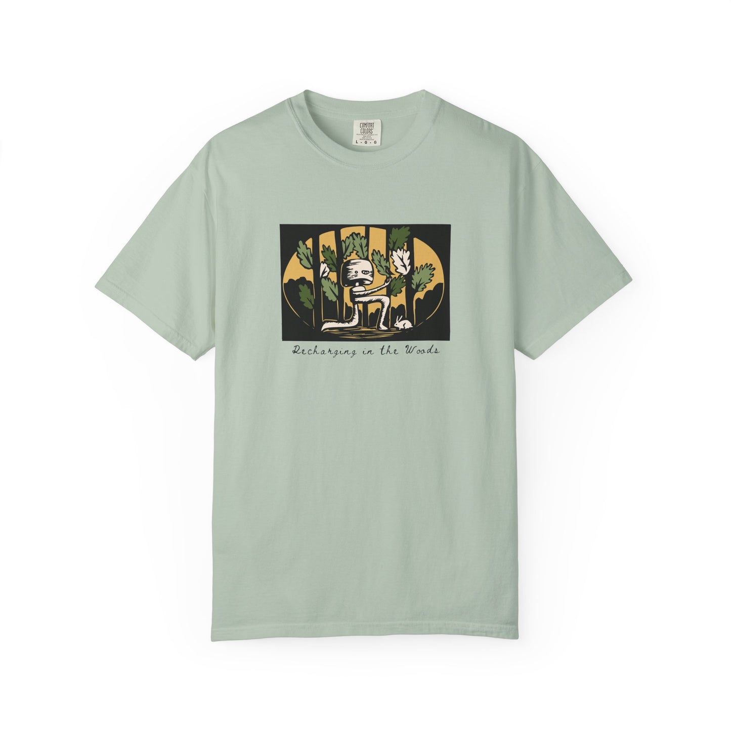 Cute Nature Robot Unisex Jersey Tee - Whimsical Fantasy Forestcore Graphic T-Shirt for Summer