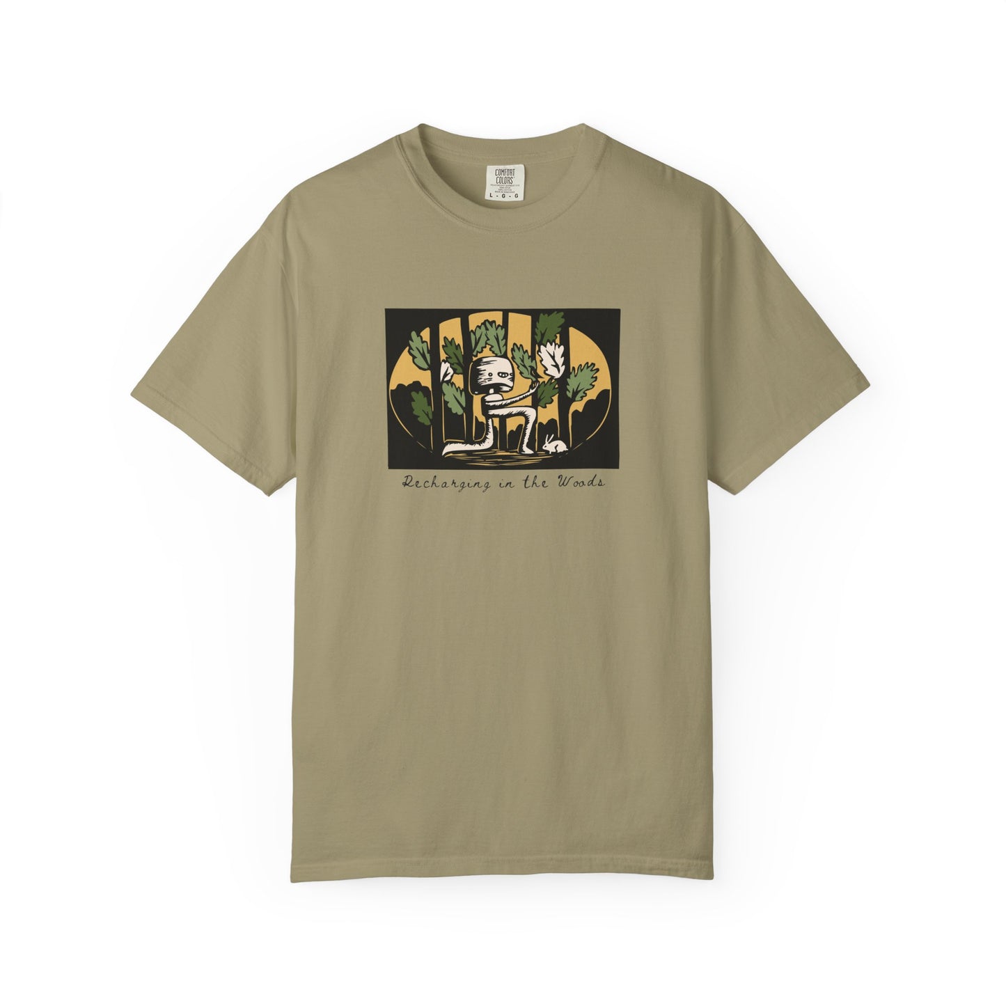 Cute Nature Robot Unisex Jersey Tee - Whimsical Fantasy Forestcore Graphic T-Shirt for Summer