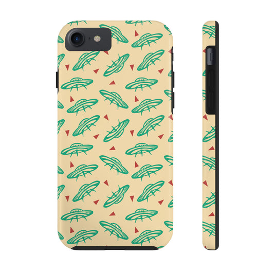 Retro Colored Geometric UFO Tough Phone Case - Desert Western UFO Accessories