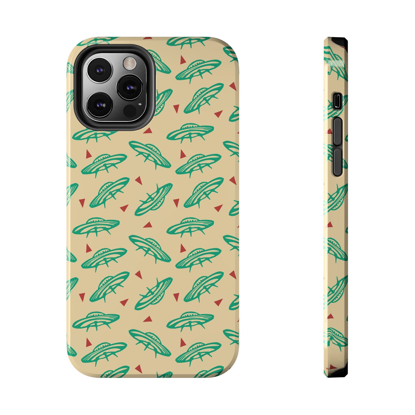 Retro Colored Geometric UFO Tough Phone Case - Desert Western UFO Accessories