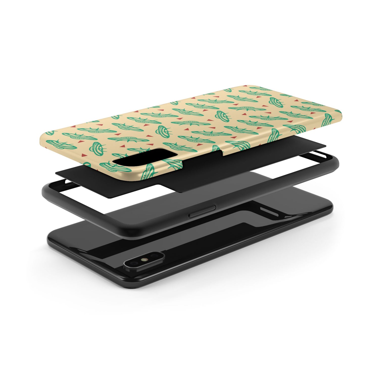 Retro Colored Geometric UFO Tough Phone Case - Desert Western UFO Accessories