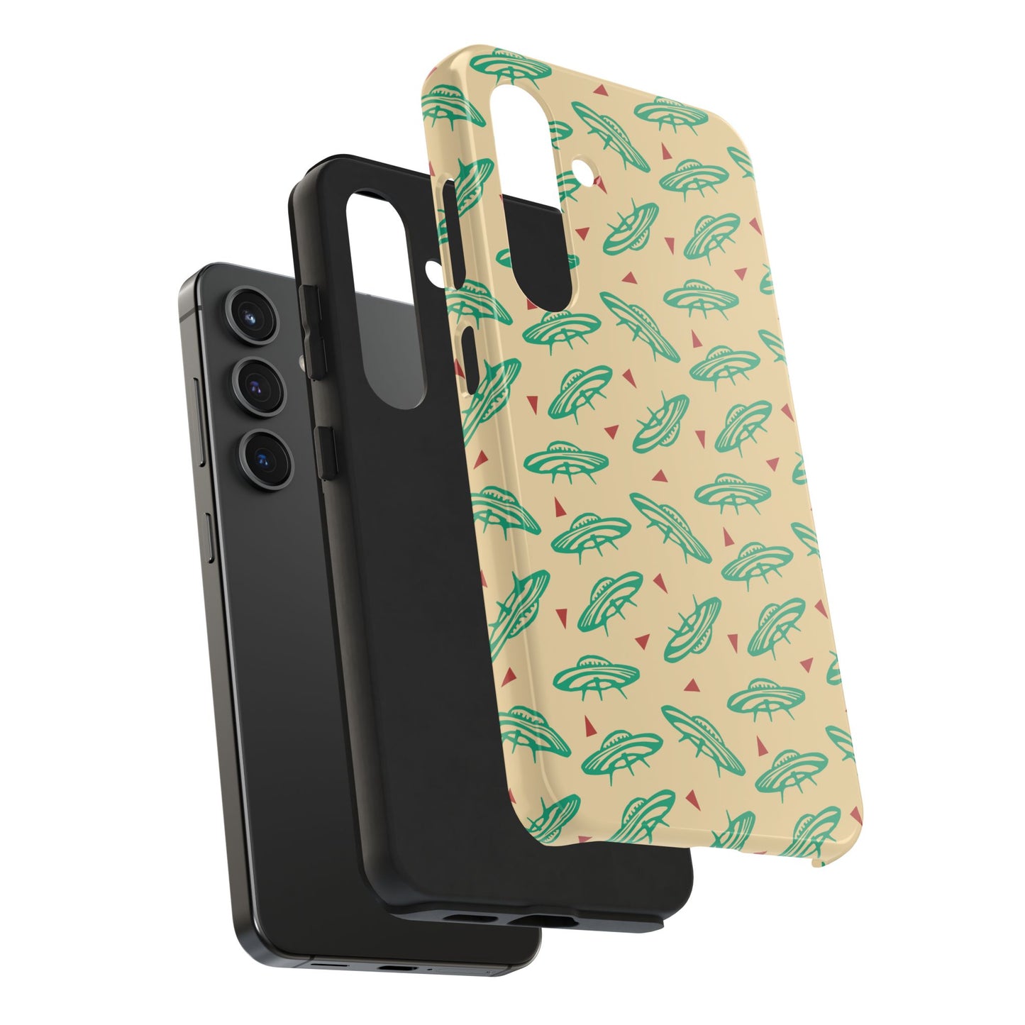 Retro Colored Geometric UFO Tough Phone Case - Desert Western UFO Accessories