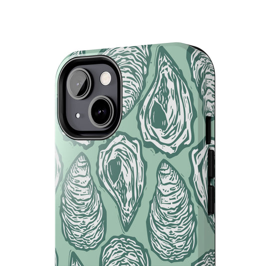 New England Oyster Nautical Phone Case - Nautical Fisherman Aesthetic Tough Phone Case for Summer - Seafood Phone Case