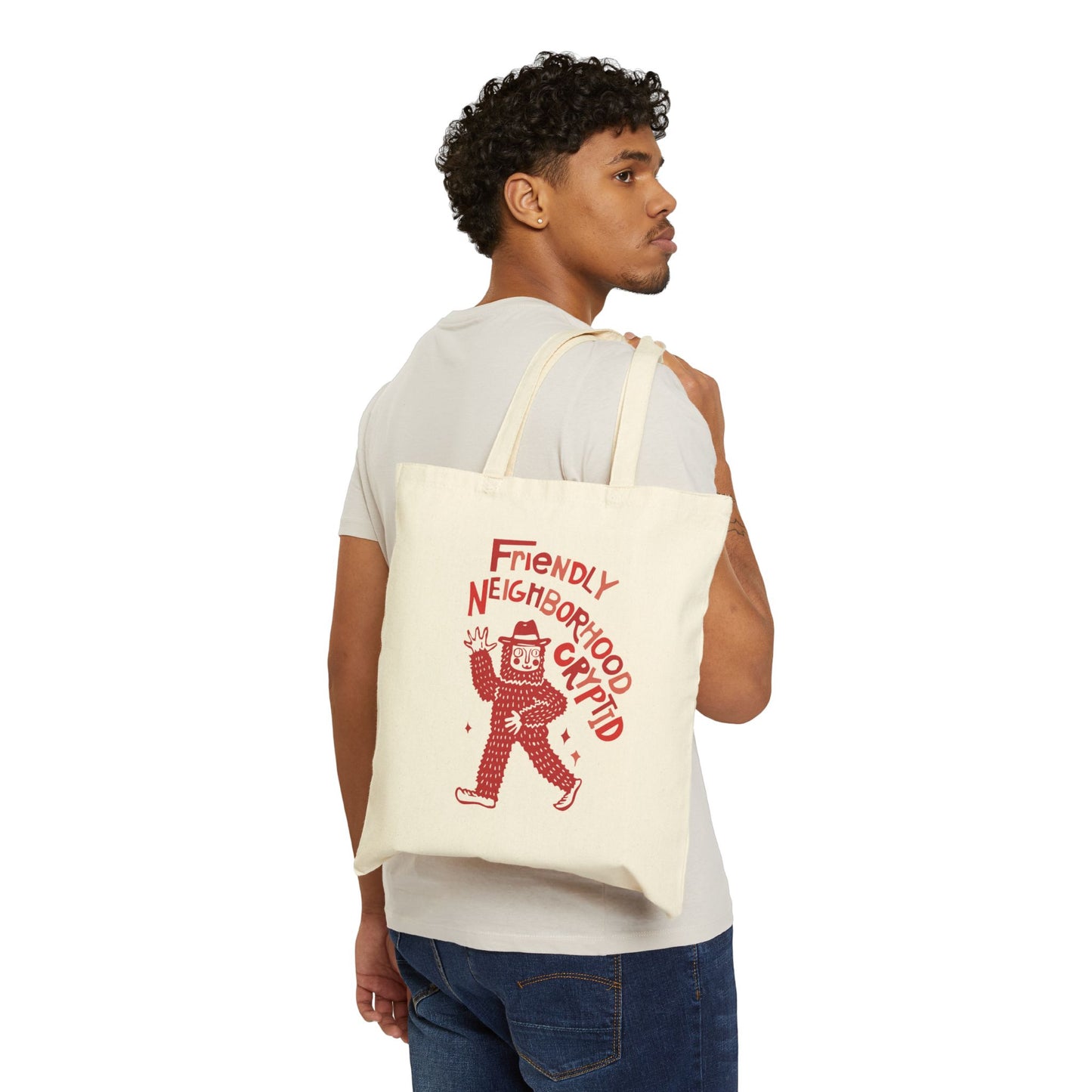 Bigfoot Tote Bag- Sasquatch Bag - Cowboy Cryptid Rodeo Tote