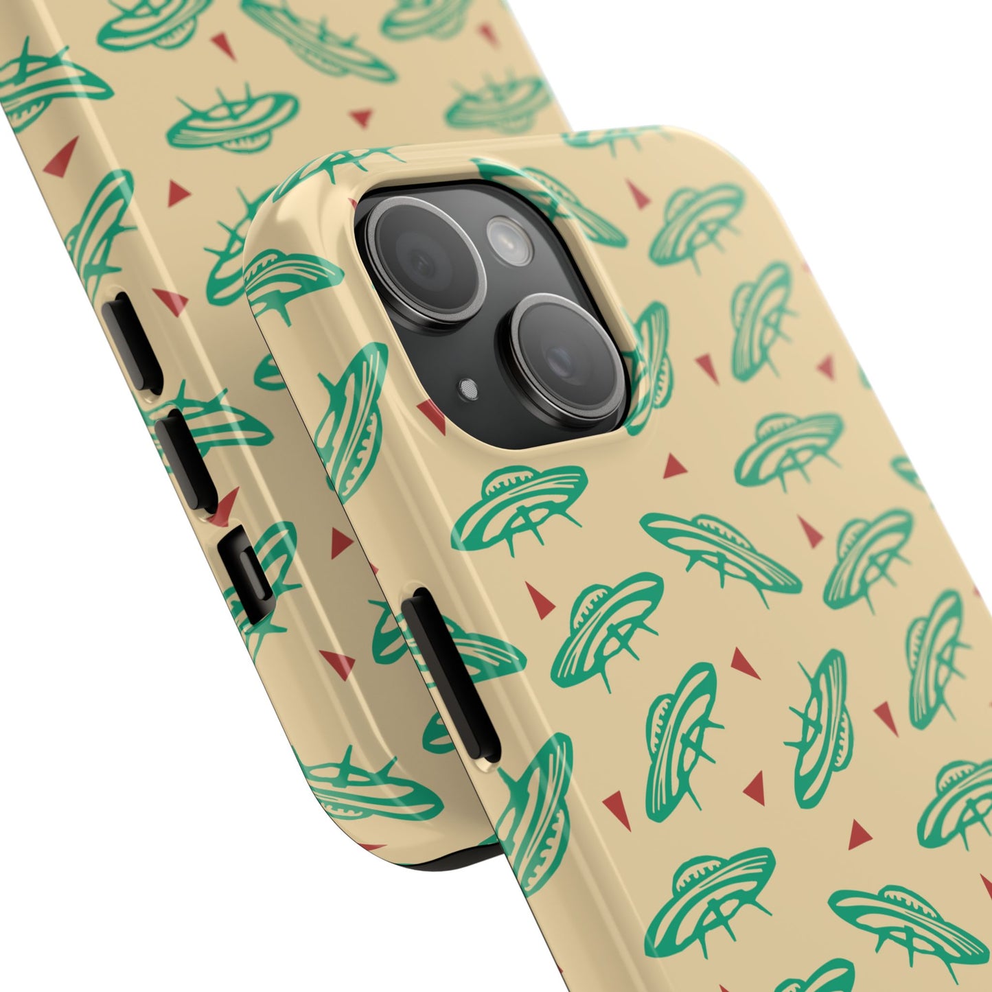 Retro Colored Geometric UFO Tough Phone Case - Desert Western UFO Accessories