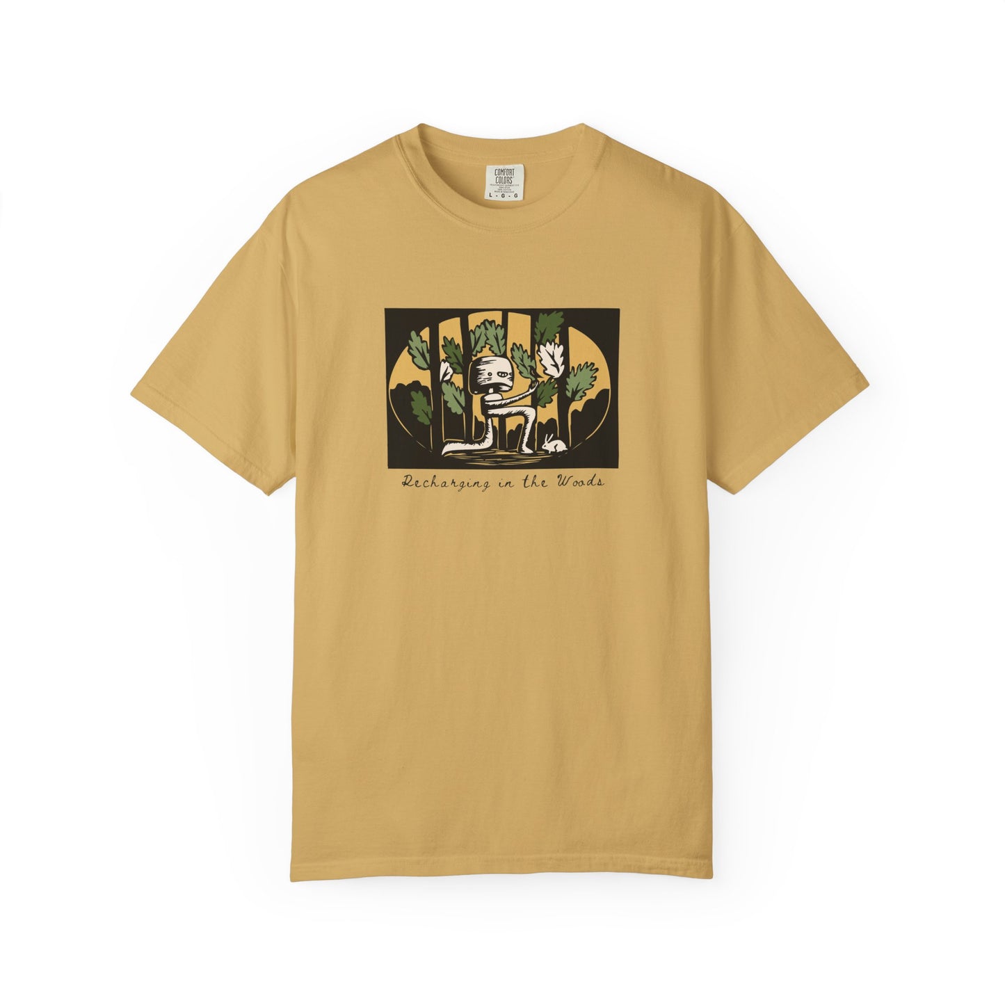 Cute Nature Robot Unisex Jersey Tee - Whimsical Fantasy Forestcore Graphic T-Shirt for Summer