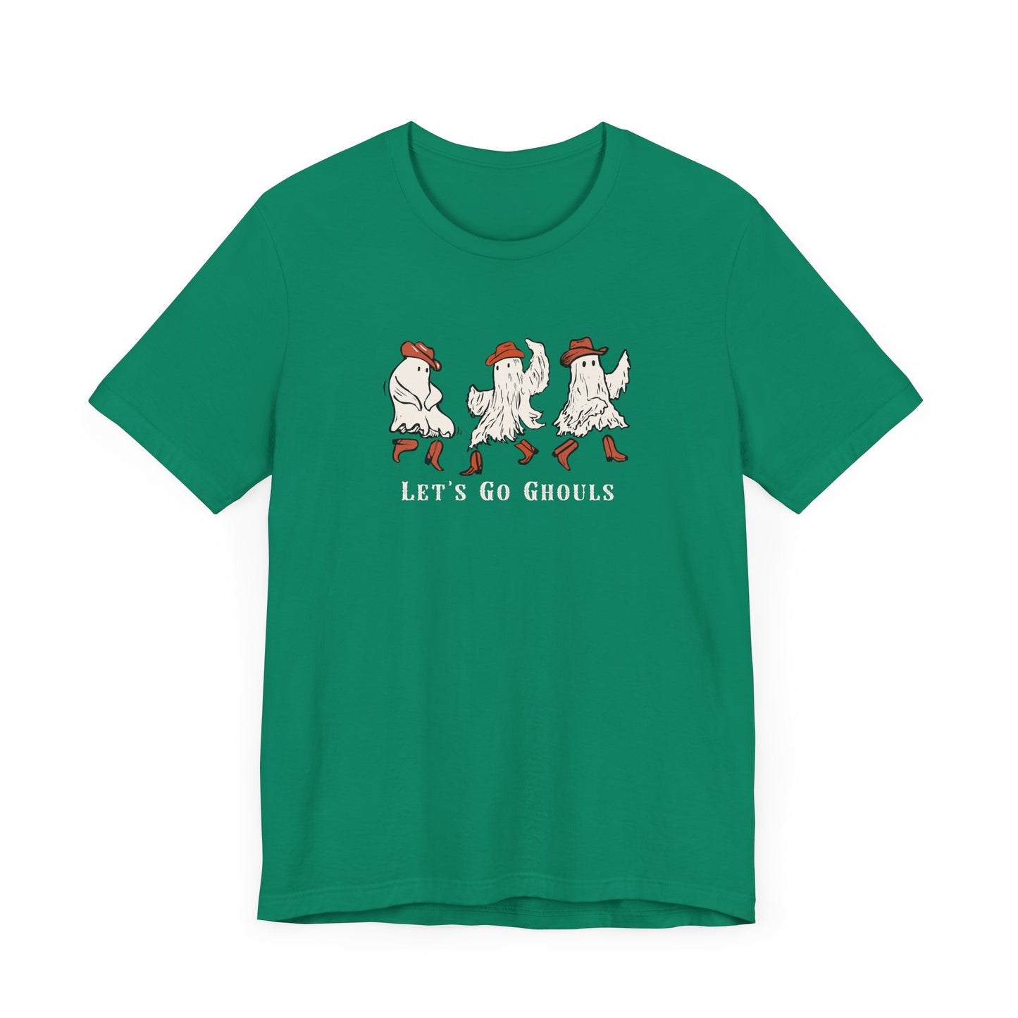 Spooky Fun Let's Go Ghouls Ghost Tee - Halloween Shirt, Casual Wear, Cute Ghost Design, Trick or Treat, Ghouls Tee